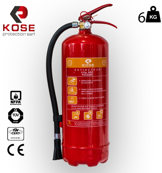 Extincteur ABC CHARGER A LA POUDRE 6KG 555x592
